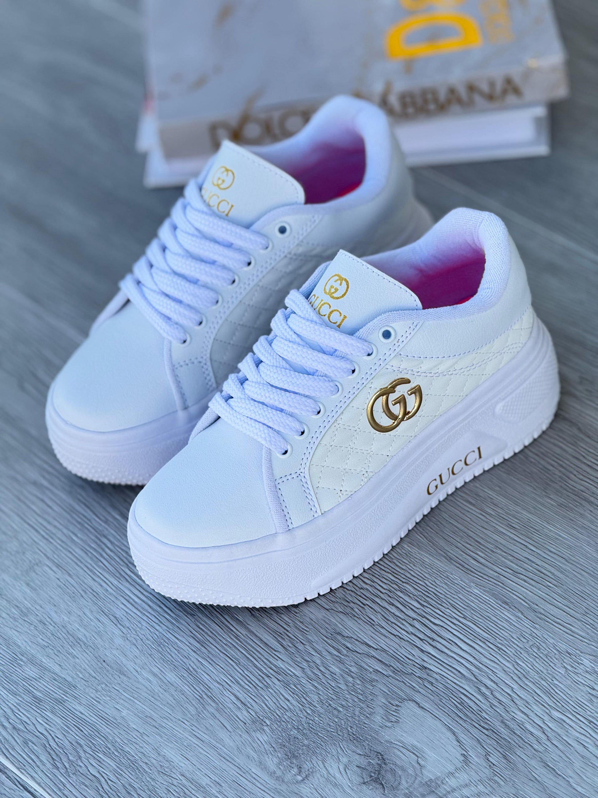 TENIS GUCCI DAMA BLANCO