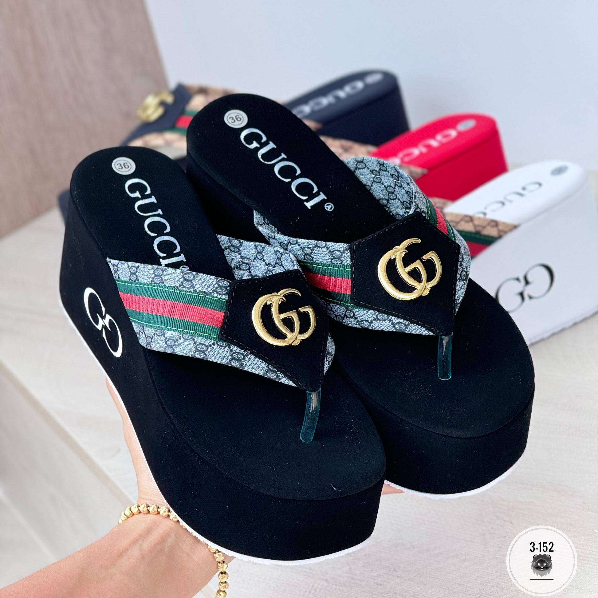 PLATAFORMA GUCCI NEGRA