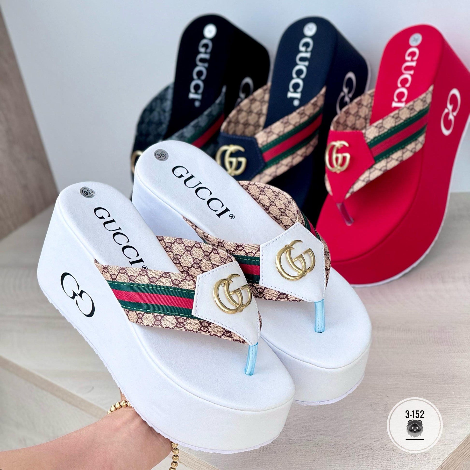 PLATAFORMA GUCCI BLANCA